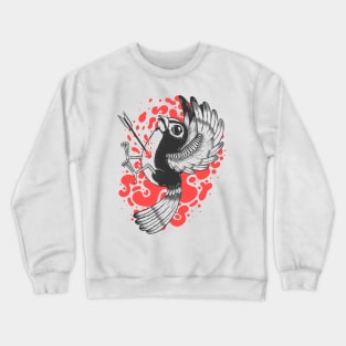 bird in blood modern Crewneck Sweatshirt